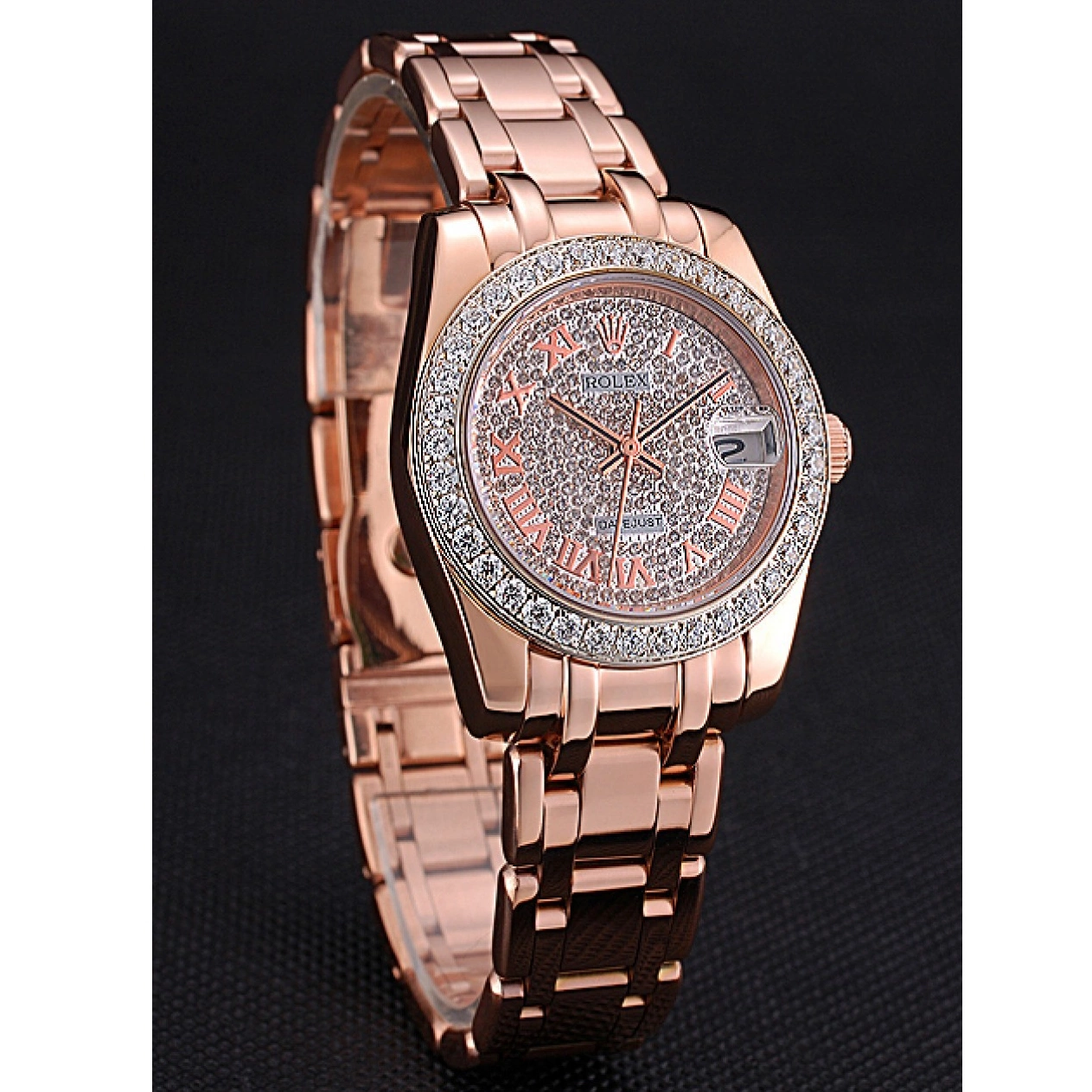 Rolex copies cheap Datejust Bracelet Rolex Case 622836 Pink And Bezel Dial And Gold Diamond 0601